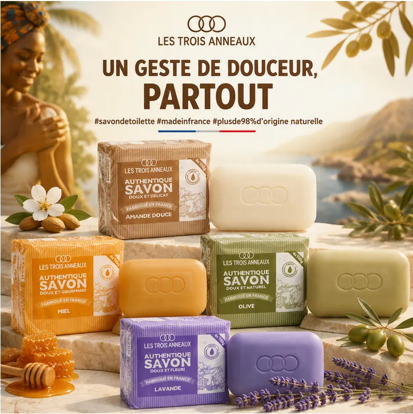 Un geste de douceur, partout : savons de toilette